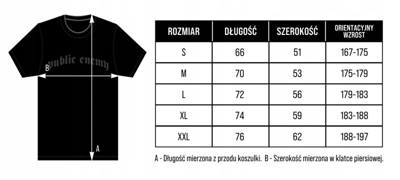 T-shirt koszulka Public Enemy 1.3.1.2 HWDP hooligans 1312 black - M Model 2023
