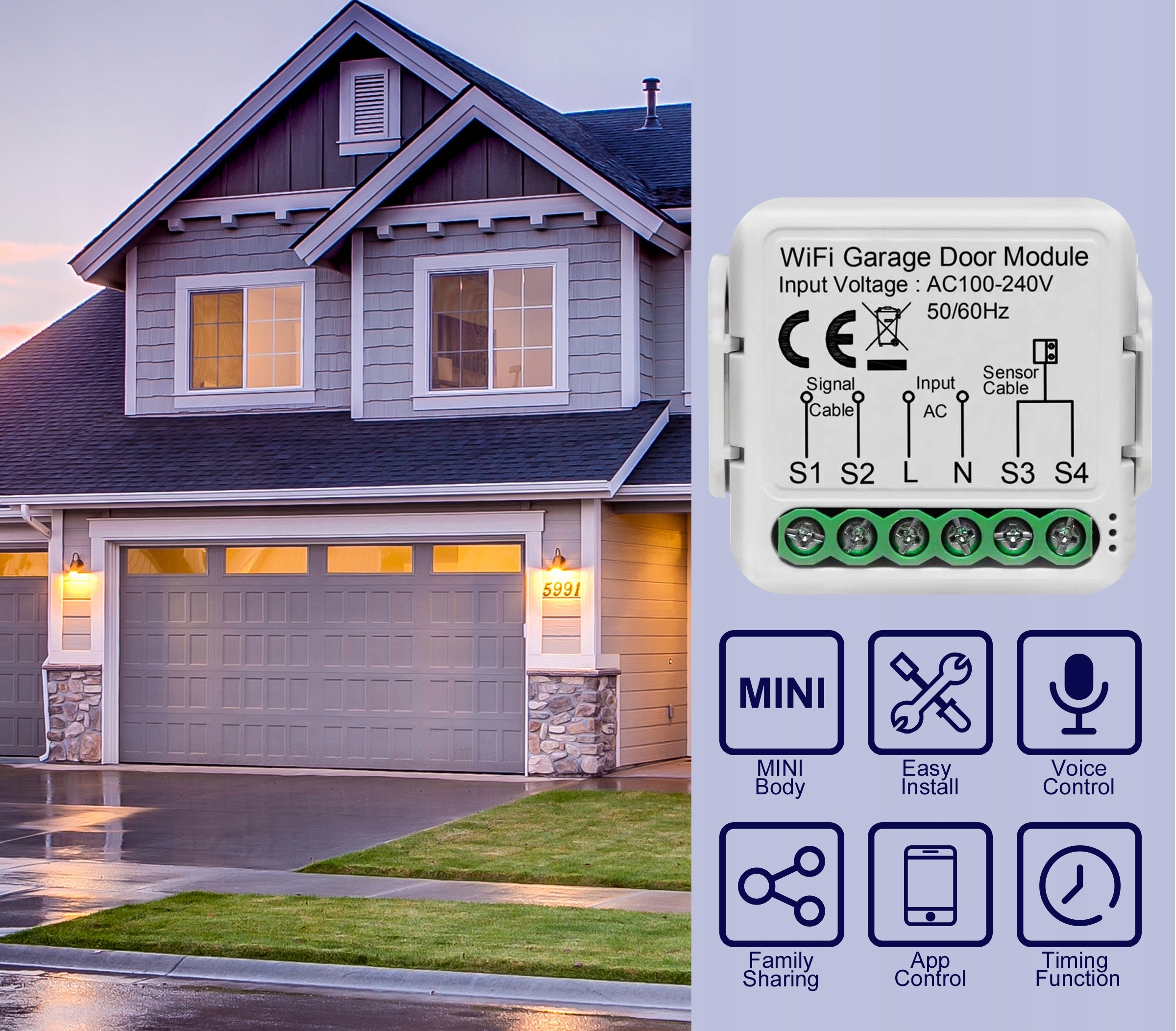 WIFI TUYA SMART STEROWNIK BRAMY GARAŻOWEJ CZUJNIK Rodzaj sterownik