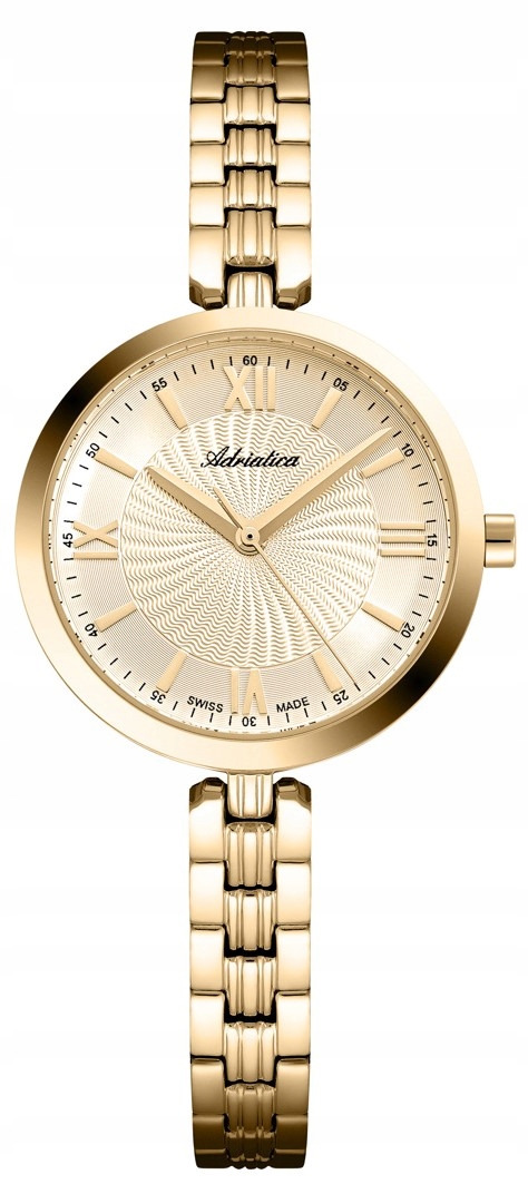 Nové Originální dámské hodinky Adriatica A3828.1161Q, zlatý gravírování švýcarského typu