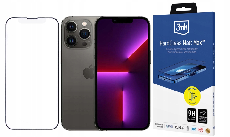 3MK Matné Tvrzené Sklo Hardglass Matt Max pro iPhone 13 Pro Max 14+
