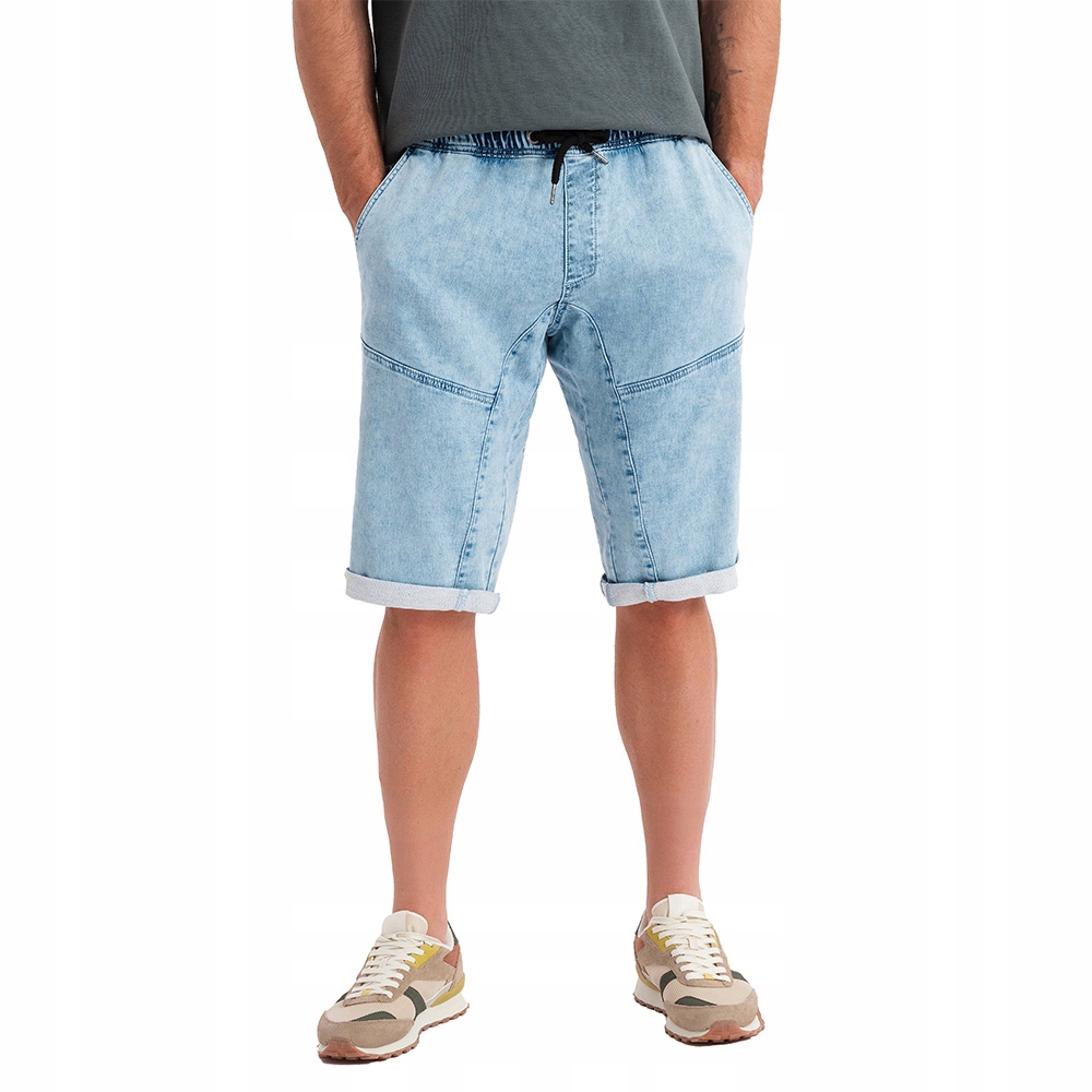 Krátké džínové kraťasy pánské světle modré moderní OM-SRDS-0135 V2 vel. M