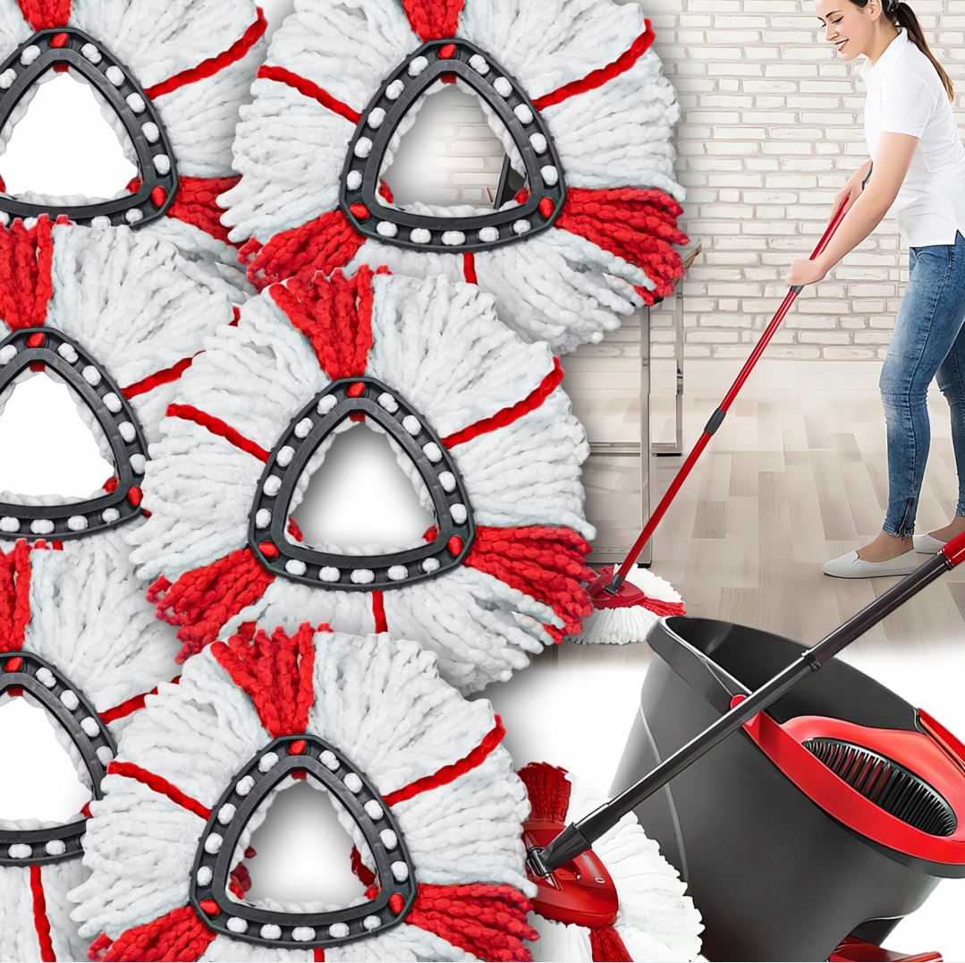 Levně 6 X Vložka Do Mopu Vileda Easy Wring Clean Turbo Rotační Ultra Savá