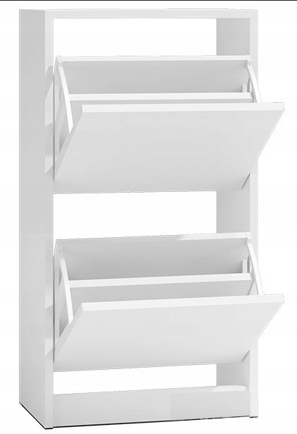 SZAFKA NA BUTY REGAŁ KOMODA SŁUPEK STOJAK NA OBUWIE MEBLE BIEL MAT 50 cm Stan opakowania oryginalne