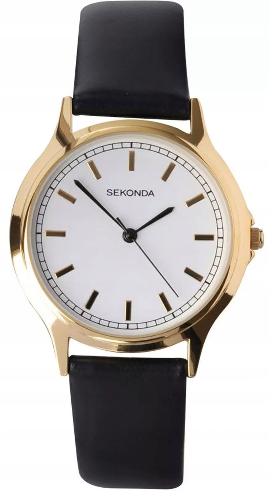 Pánské hodinky Sekonda 3136 zlatý křemenný klasický řemínek