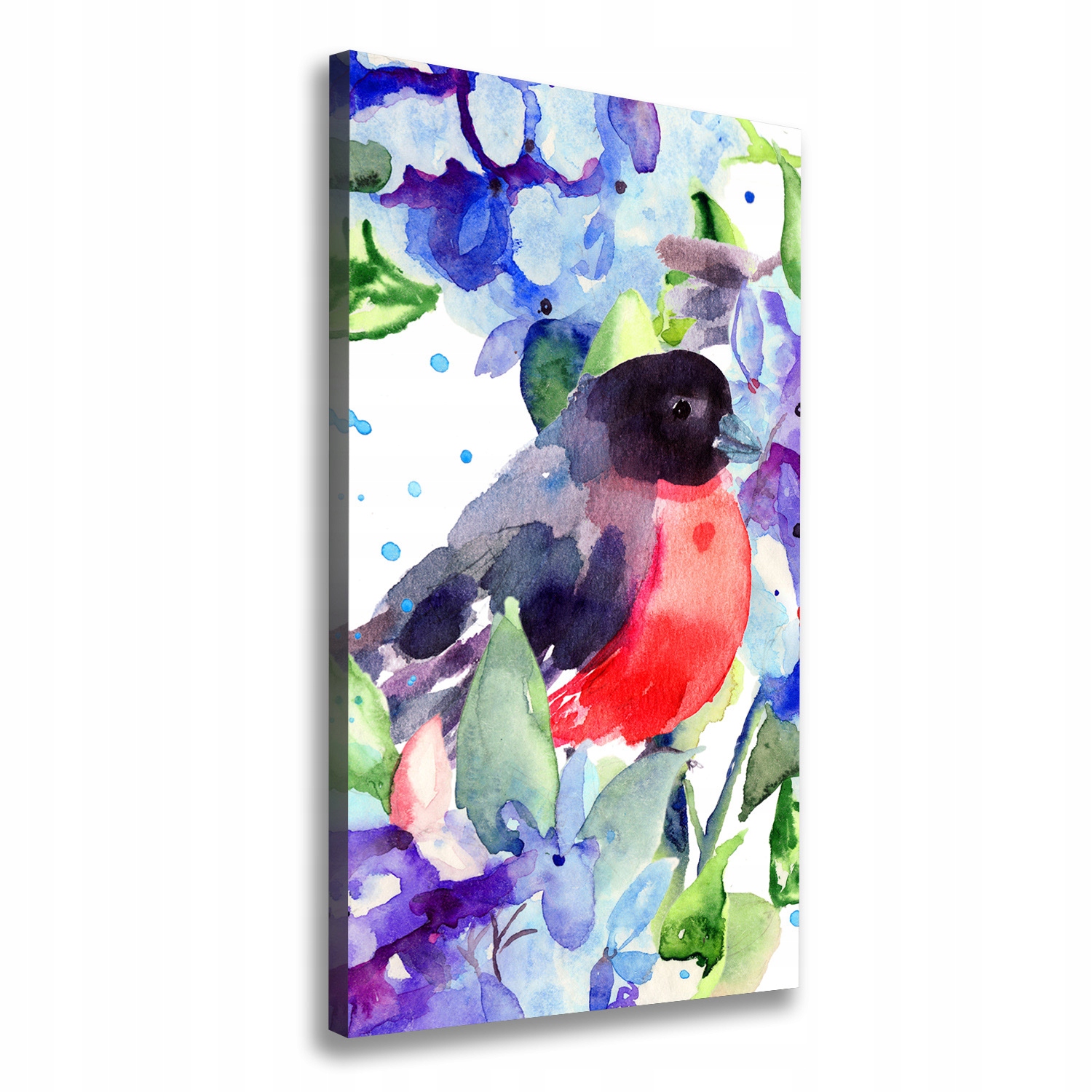 Fotoobraz na plátně na rámu Ptáci a květiny 60x120 cm