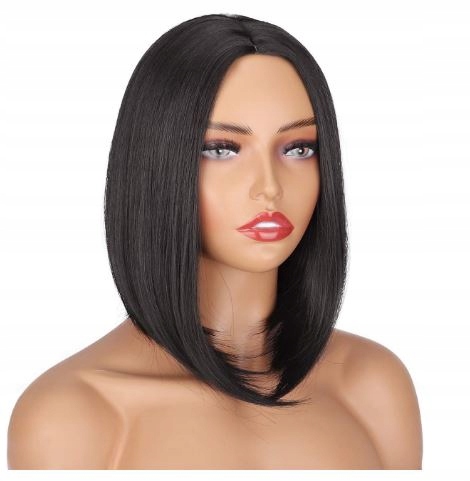 Paruka Bob Krátká rovná Porsmeer 30 cm černá