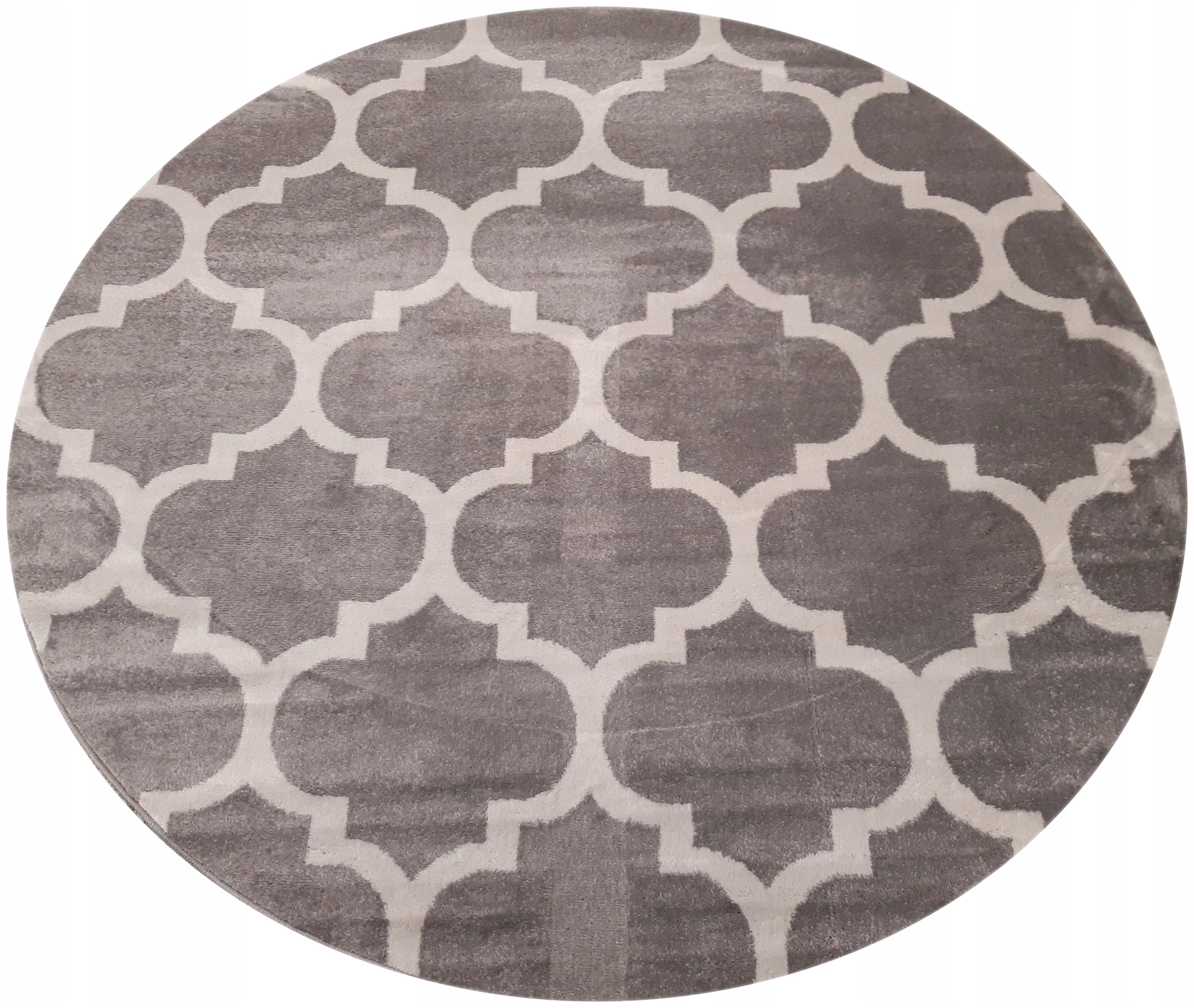 

Dywan do salonu, szary, okrągły, koło 200cm