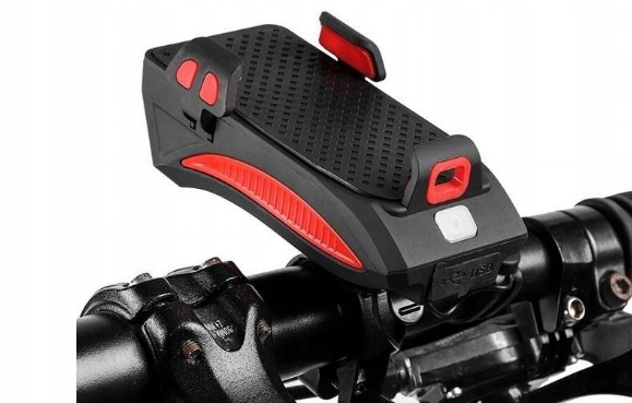 LAMPKA LAMPA ROWEROWA UCHWYT TELEFON KLAKSON USB Marka Hitelo