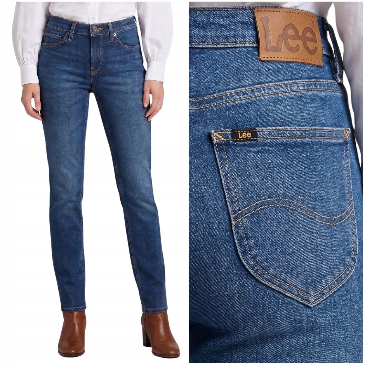 Lee Elly slim Night Sky dámské přiléhavé jednoduché džínové kalhoty W27 L33