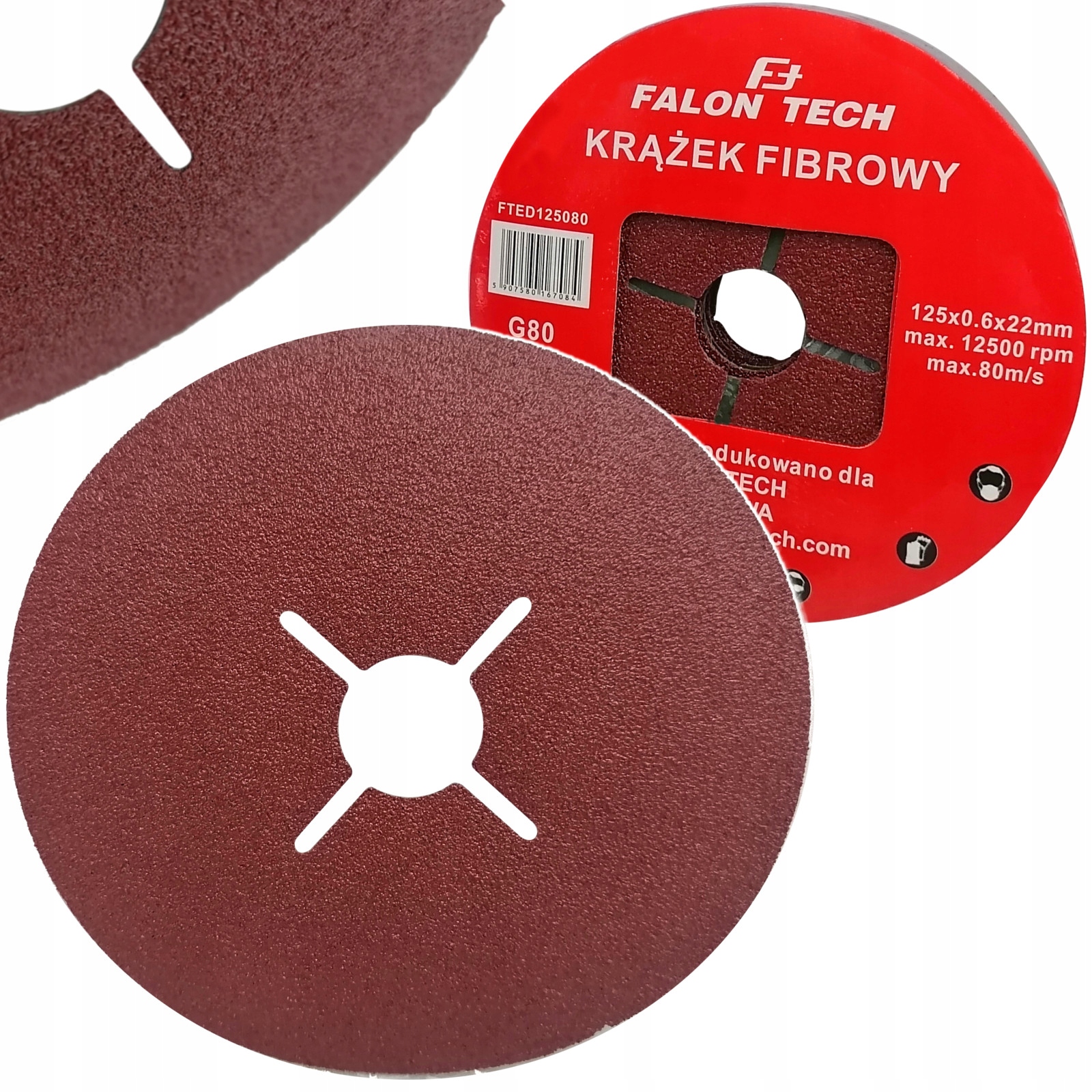 

Tarcza Fibrowa Krążek Dysk Fibrowy Fibra 125MM P80
