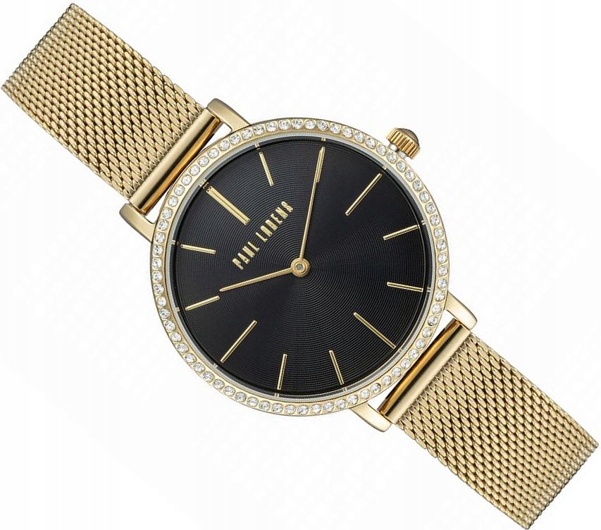 Elegantní A Módní Dámské Hodinky Paul Lorens PL12894B-1D1 Zlato-černé 34 mm