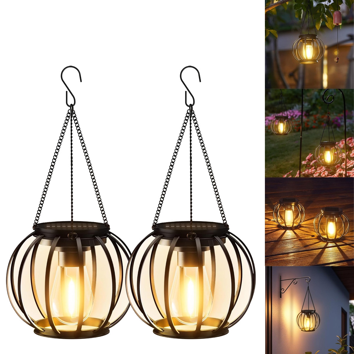 Lampki Solarne Ogrodowe 2 Szt Kule Na Taras Balkon Ozdoba