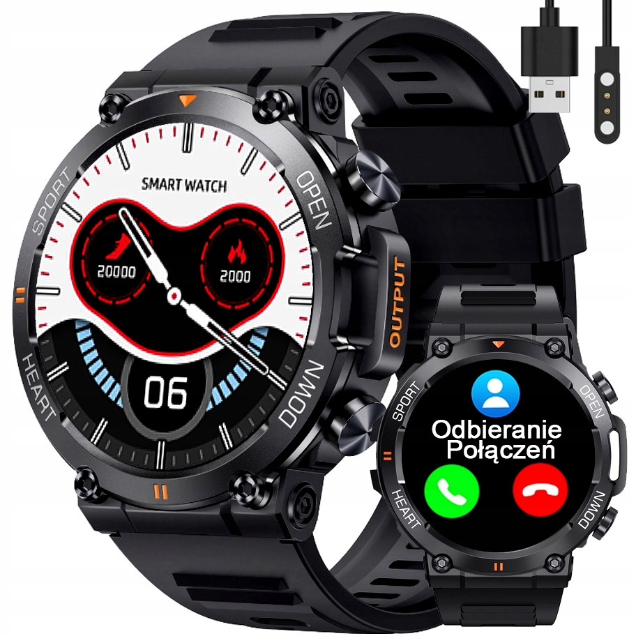 Pánské hodinky Chytré Hodinky Rubicon Hovory Kroky Sms