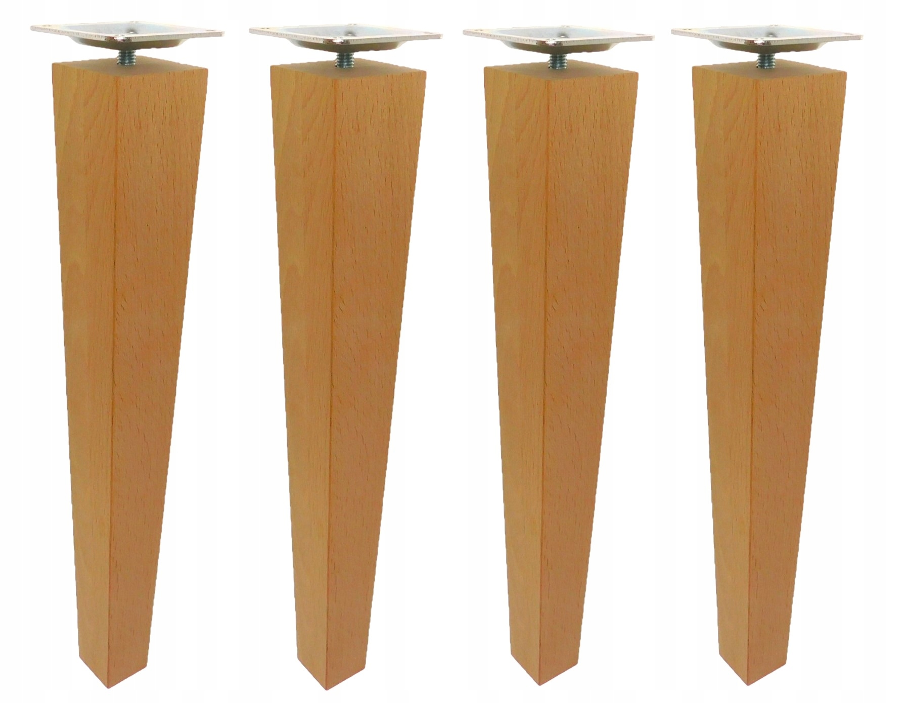Dřevěné nohy pro nábytek, lak 32 cm, lichoběžníkové upevnění