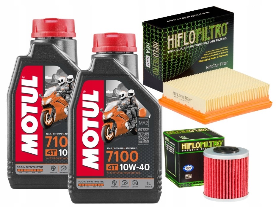 Zestaw Olej Motul 7100 10W40 2L HFA6302 HF155 Ktm Duke 125 11-16