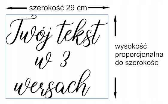 Naklejka Twój tekst napis CHROM ZŁOTA SREBRNA 29cm Producent Oracal