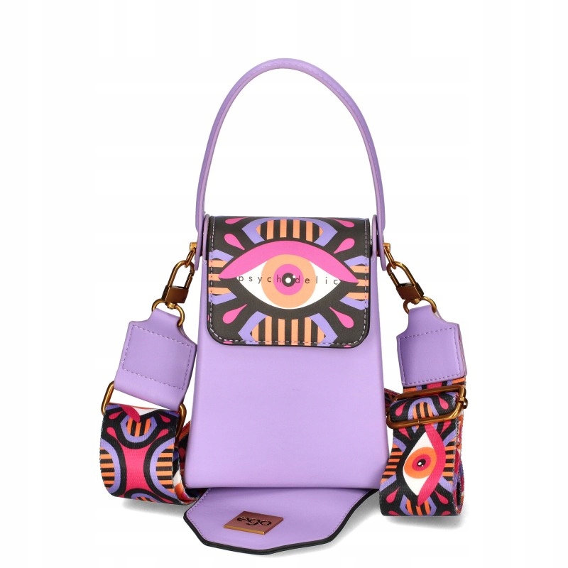 Ego Hypnosa Torebka Damska Rowerówka Wymienna Klapka Skóra Eko Logo