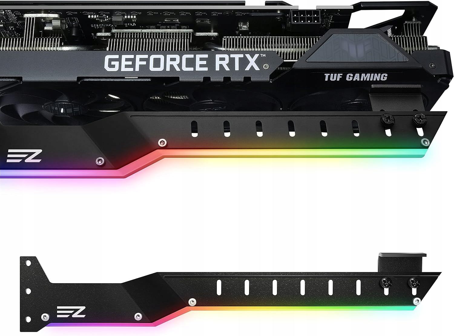 EZDIY-FAB Uchwyt GPU do karty graficznej ARGB LED RX6700 RTX3090 PCIE 3 ...