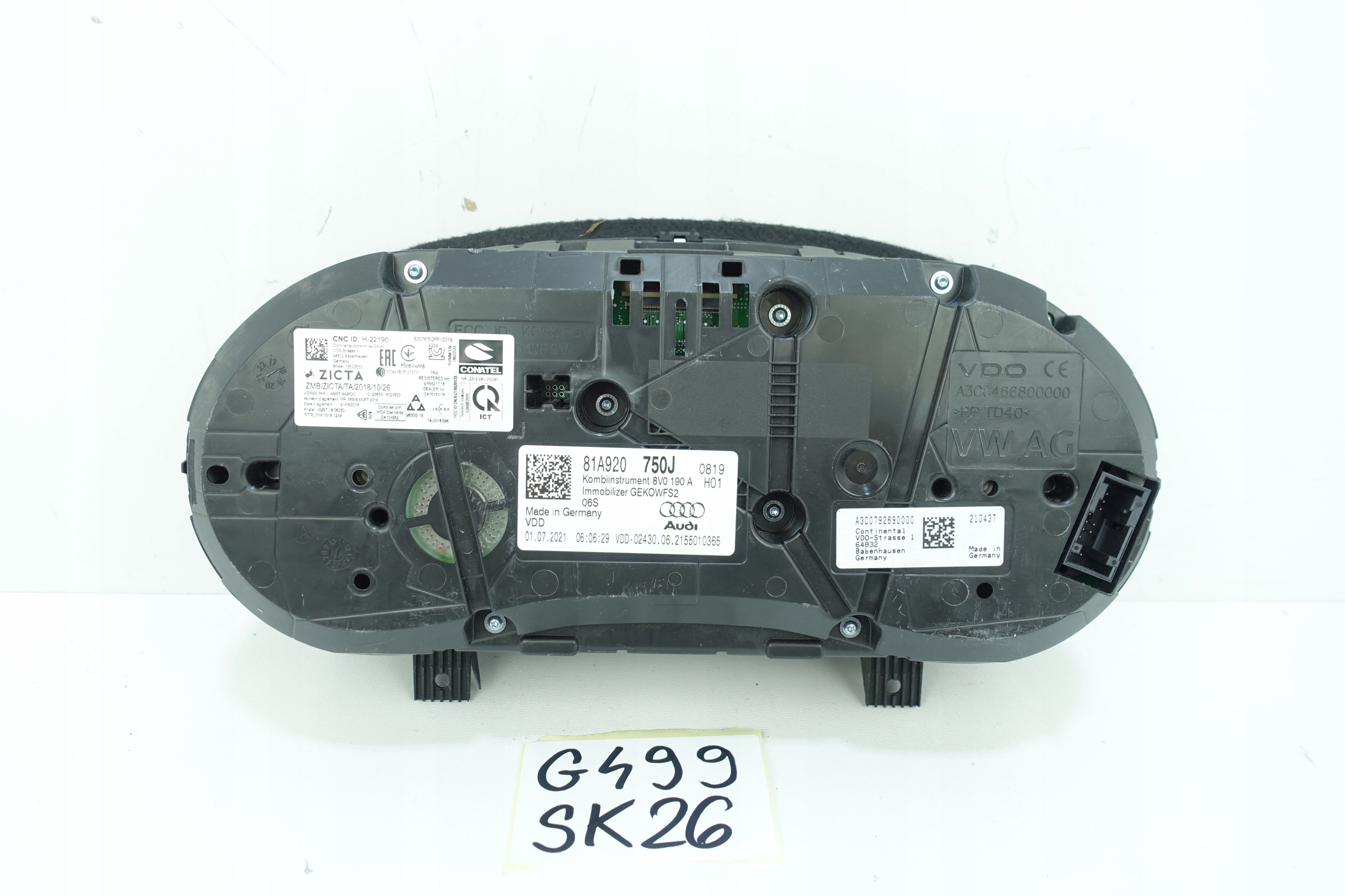 AUDI Q2 81A 2016- dials dials 81A920750J