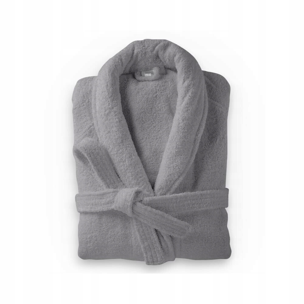 Šedý župan bez kapuce velikost L/XL DreamHouse Soft Terry