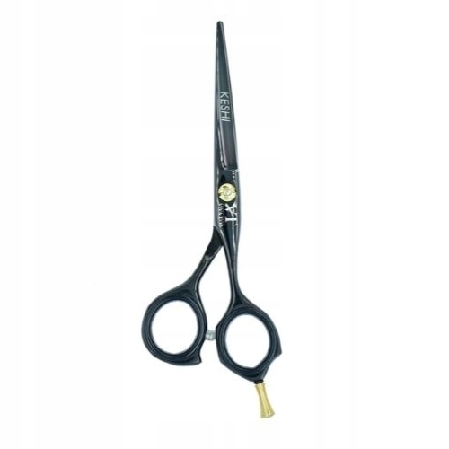 Nůžky pro kadeřníky Barber Scissors Viva Top Keshi Black 5,5" Offset Shine