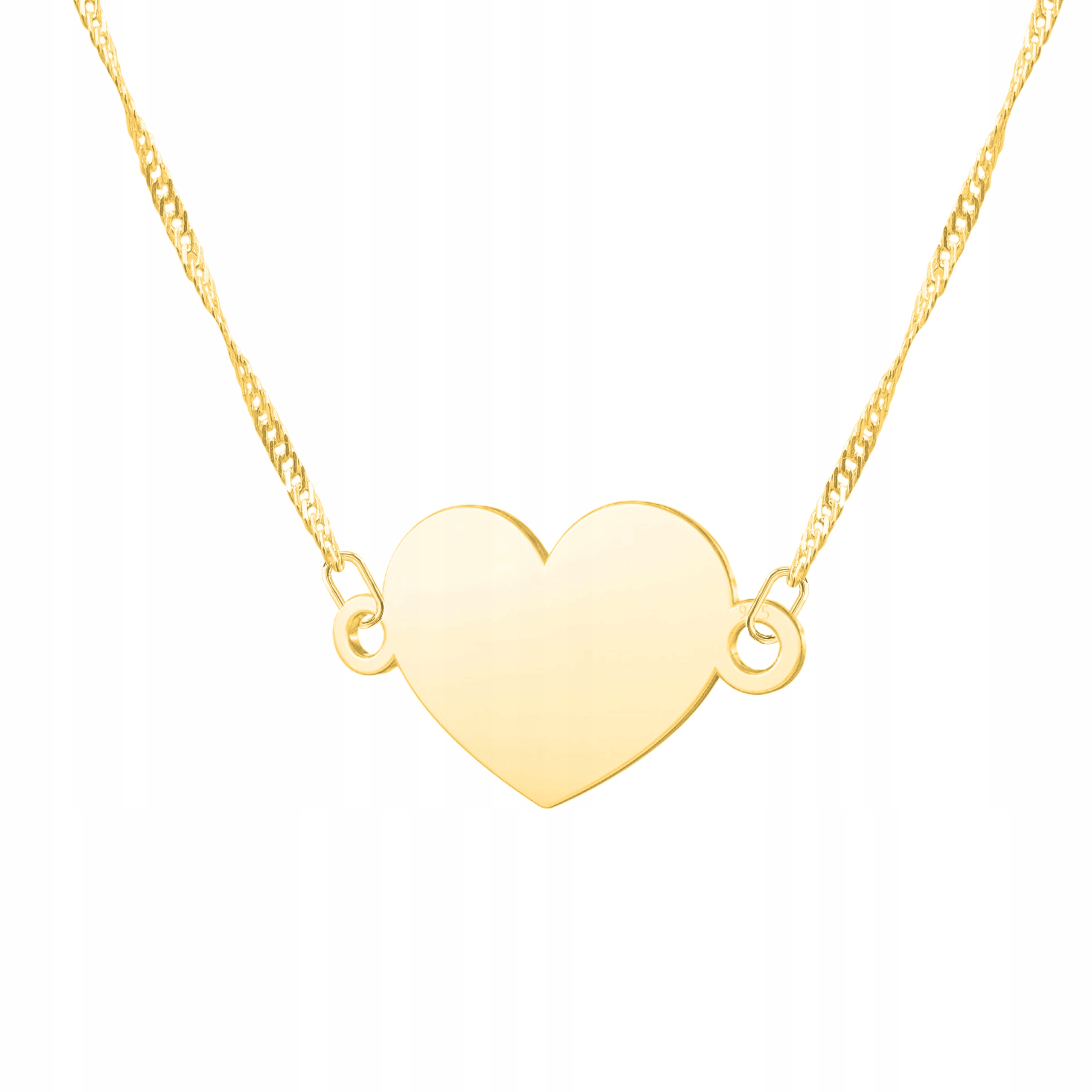 Řetízek zlatý náhrdelník 925 Srdce Srdíčko