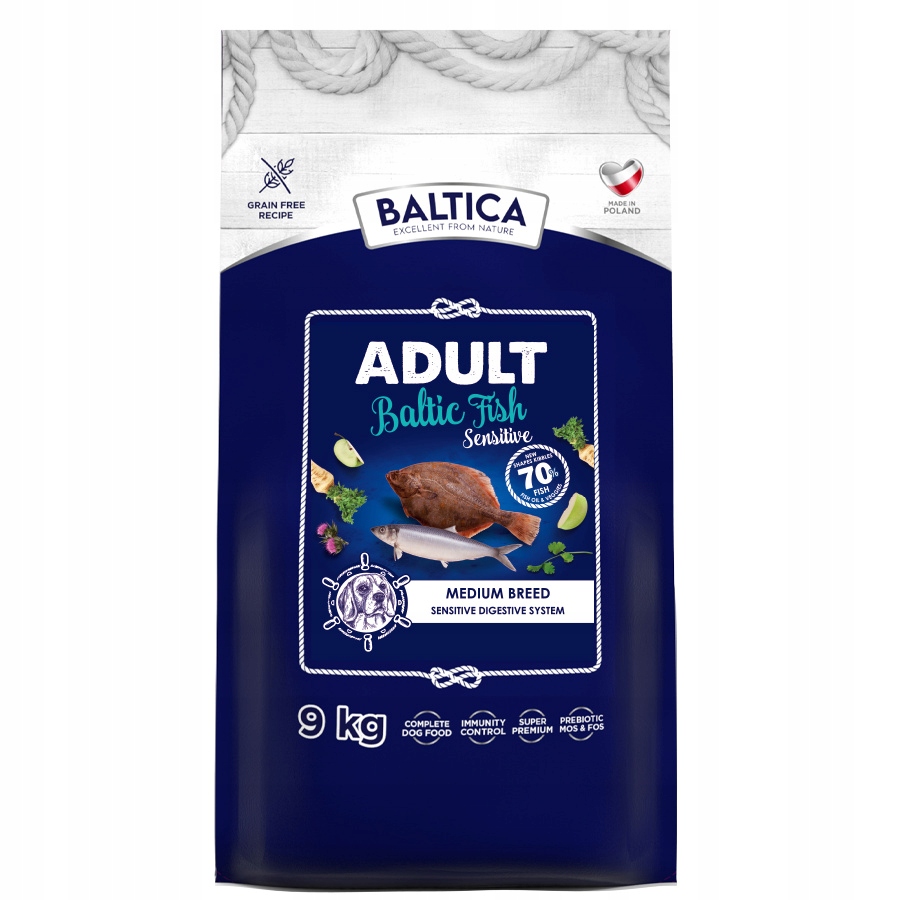 Baltica Adult Sensitive M 9kg Sucha Karma Z Rybami Dla Psów Średnich Ras
