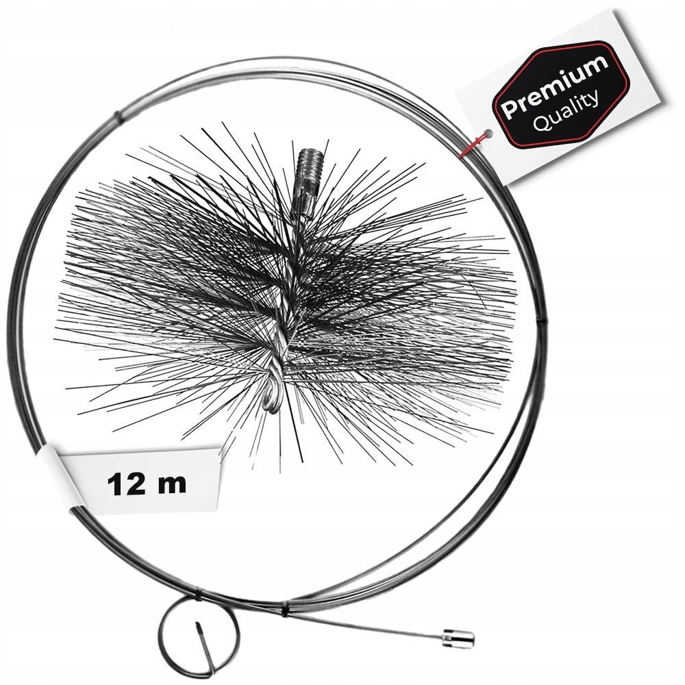 ZESTAW DO CZYSZCZENIA KOMINA OD DOŁU DRUT 12m