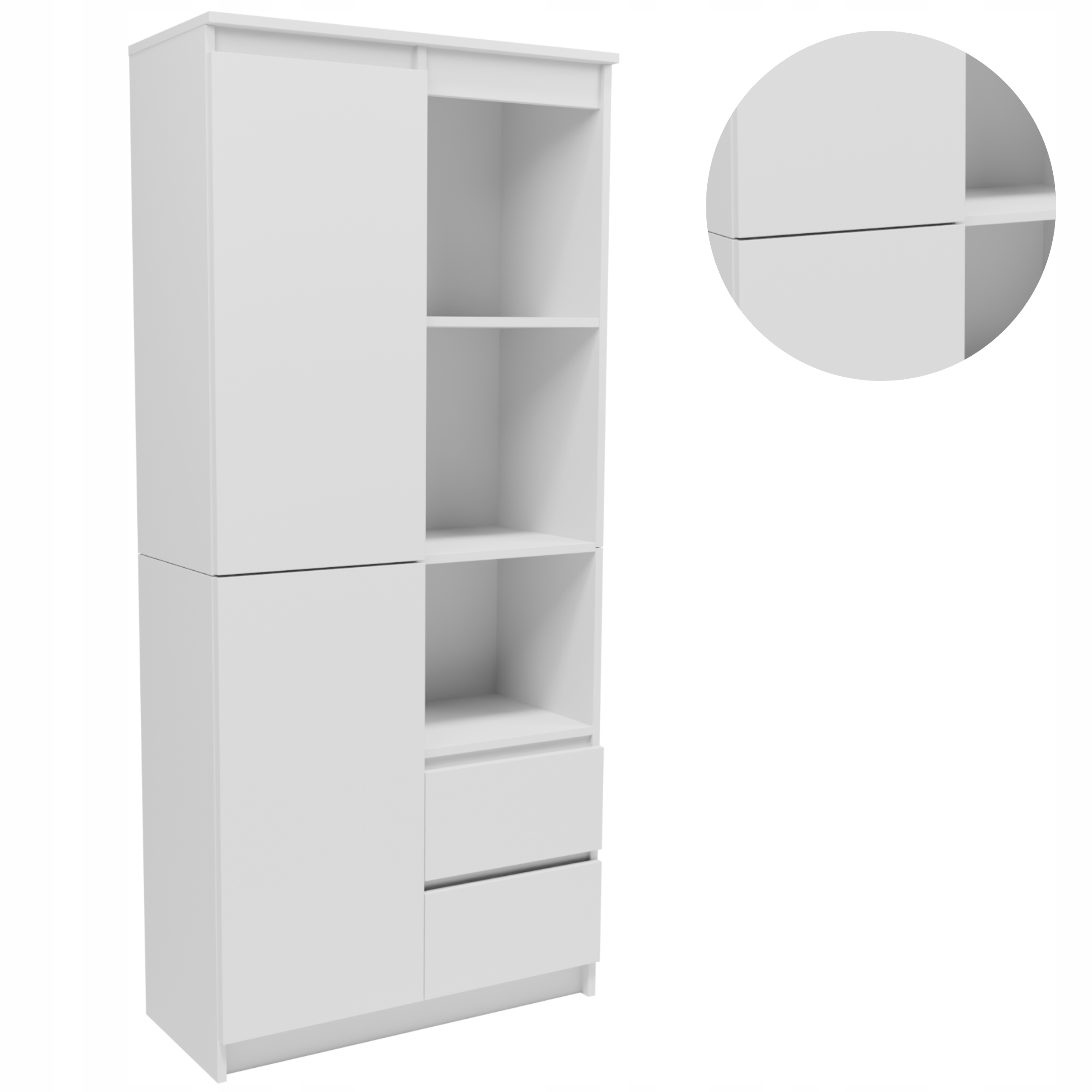 Regál R1180BIA bílý stojící kancelářský na knihy oblečení fotografie hračky