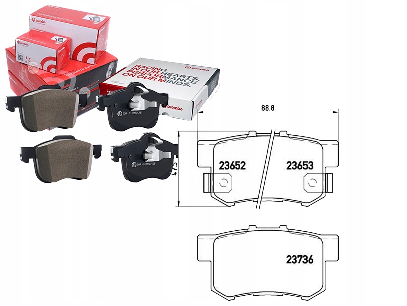Brzdové Destičky Honda Cr-v 02- Zadní Brembo