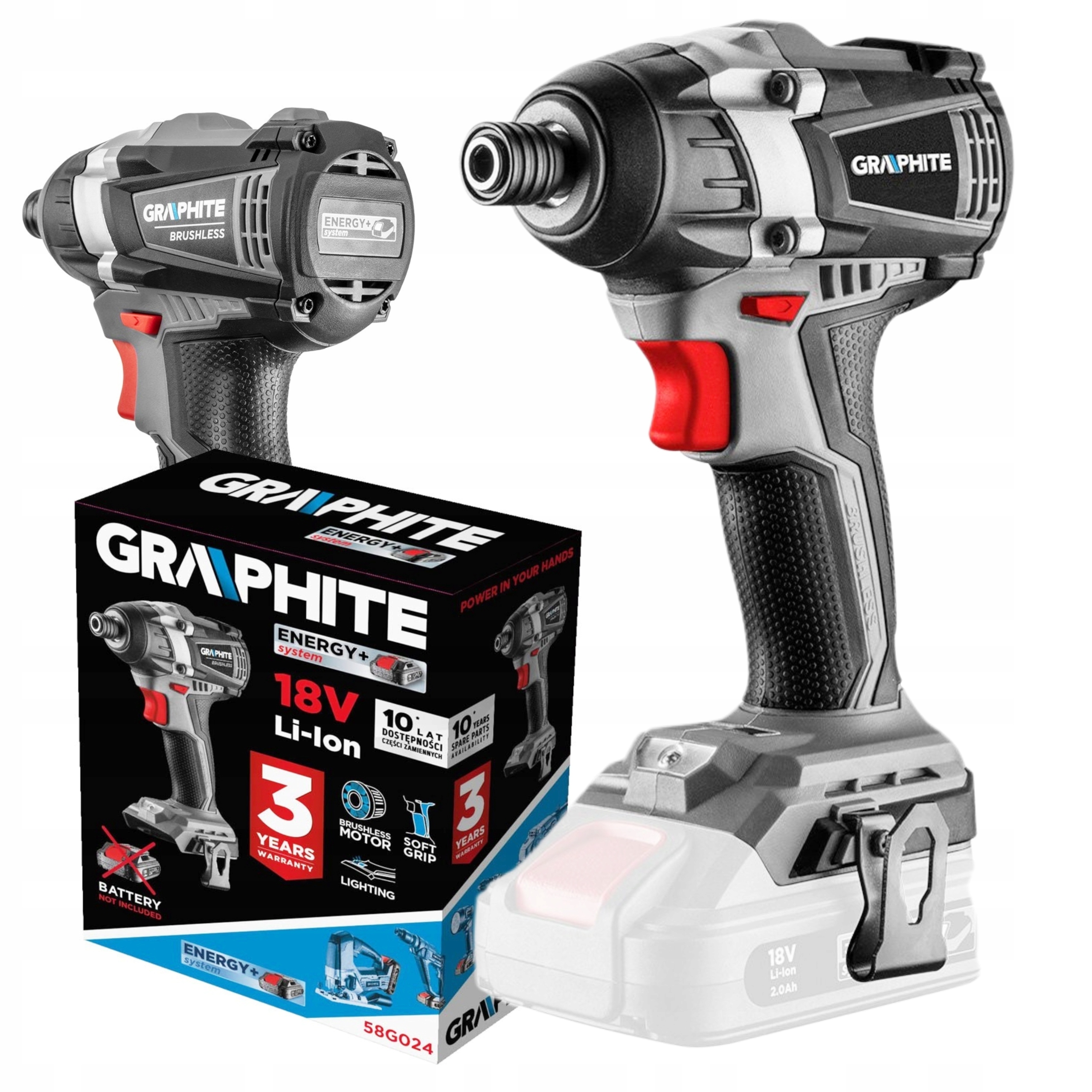 Zakrętarka Akumulatorowa z Udarem Bezszczotkowa Do Drewna Metalu Led 200nm