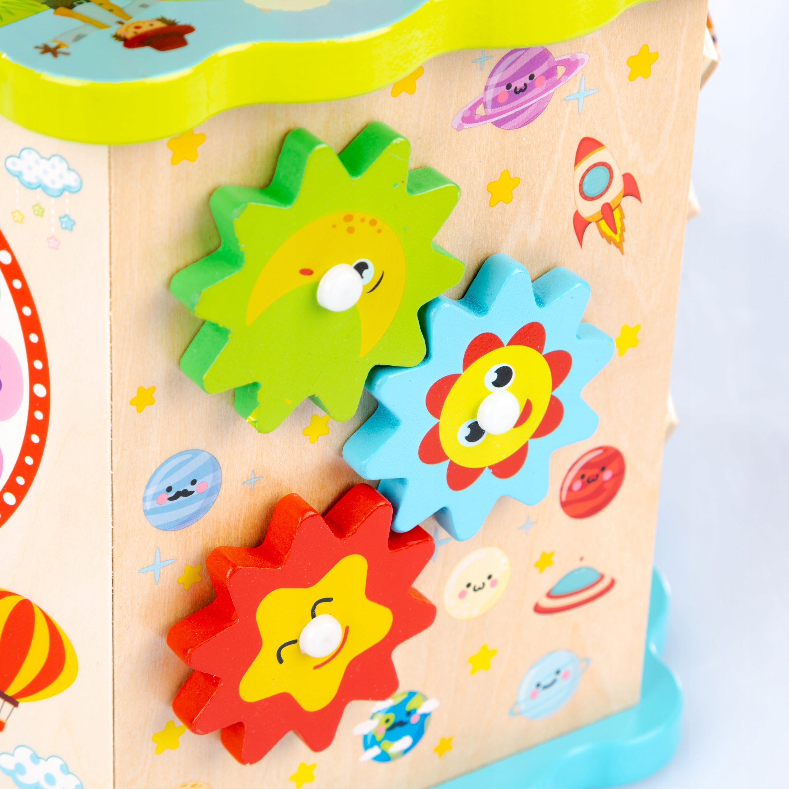 KINDERPLAY DREWNIANA KOSTKA EDUKACYJNA DLA DZIECI SORTER GRA CHIŃCZYK 8w1 Materiał drewno metal