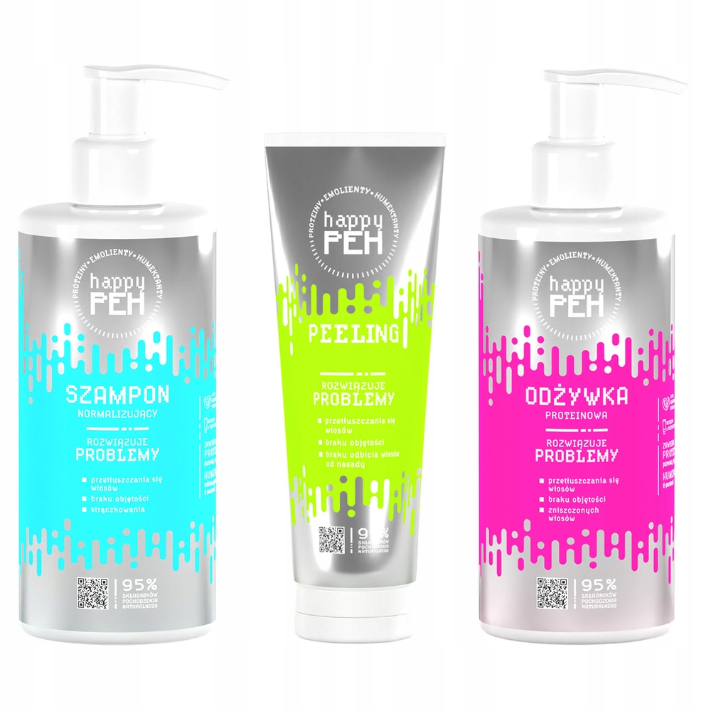 

Zestaw Happy Peh szampon odżywka peeling