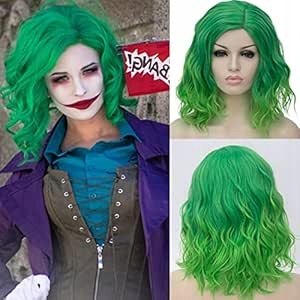 Paruka Bob Krátká Kudrnatá Ombre Zelená Cosplay Párty Atayou