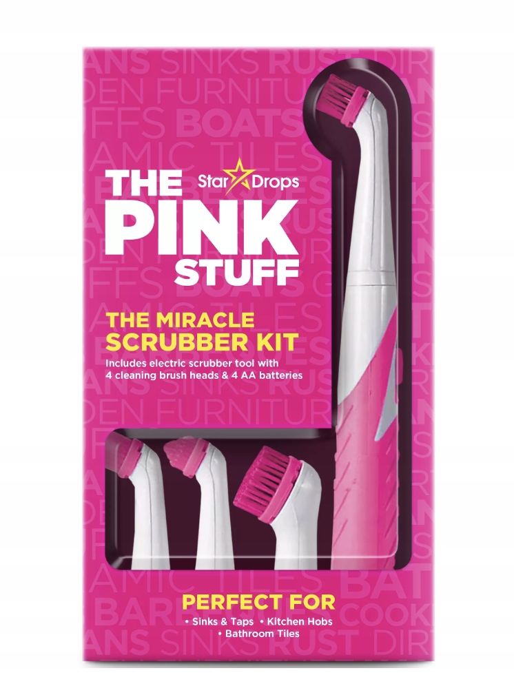 The Pink Stuff Sonic Scrubber Kit – kartáček se 4 nástavci