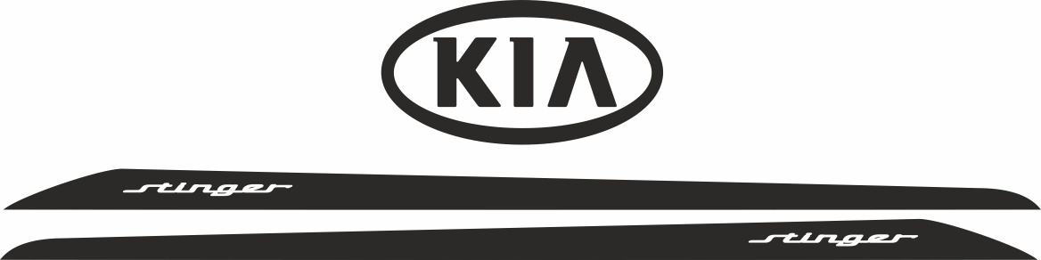 Samolepky Kia Stinger GT-Line Boční pásy na prahy