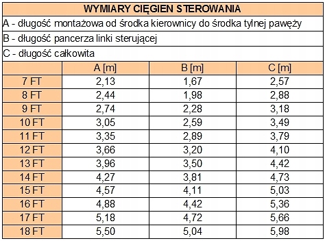 CIĘGNO STEROWANIA ULTRAFLEX 4,57 (15 FT) 44150 Marka inny