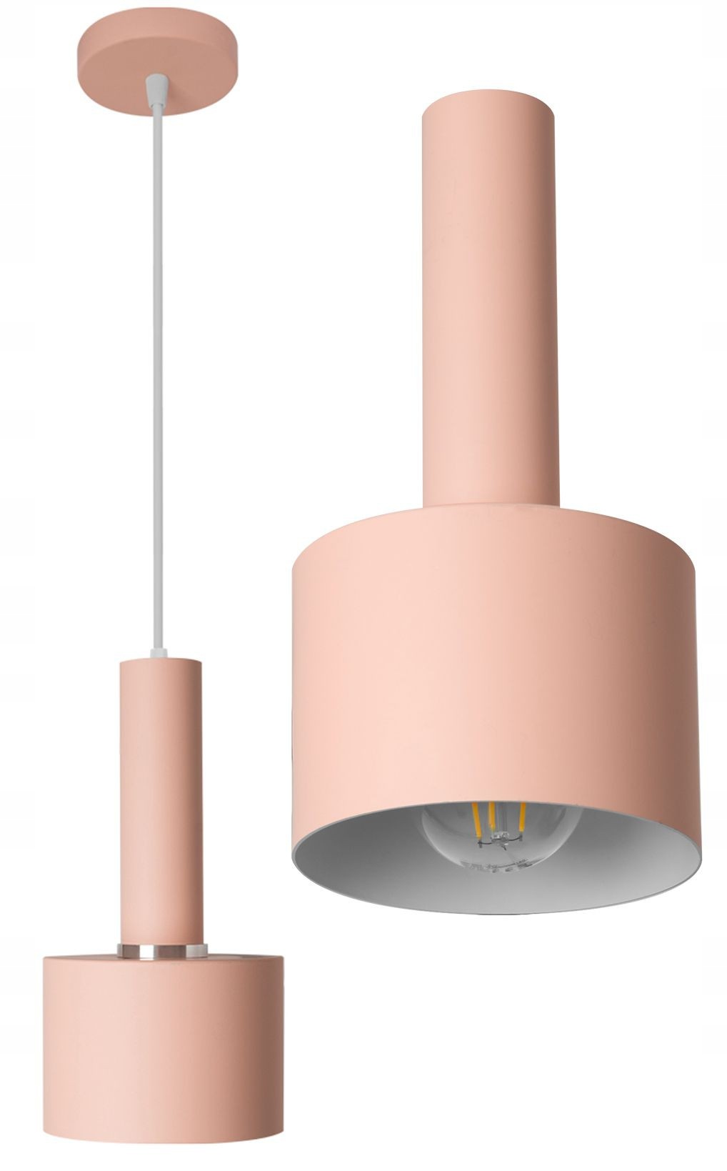 

Lampa Sufitowa Wisząca Pojedyncza Osti B Różowa