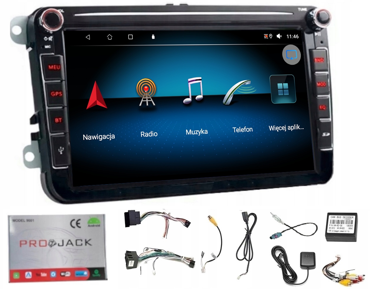 Rádio Navigácia Gps Android Vw Amarok 2012-2020 Wifi Carplay 64GB