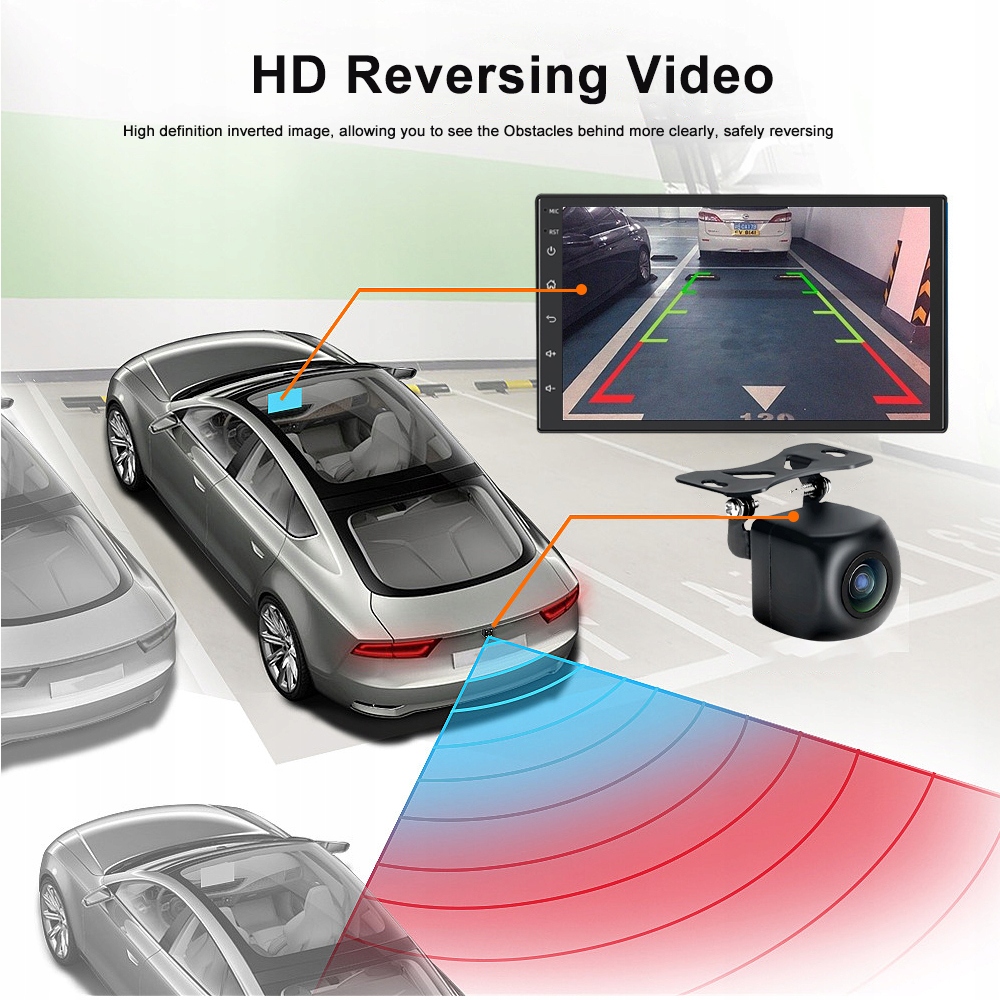 RADIO SAMOCHODOWE ANDROID 1DIN 7'' CARPLAY ANDROID AUTO DSP WIFI 2GB/64GB Złącza RCA Pre-out (przedwzmacniacz) RCA Sub-out (subwoofer) USB