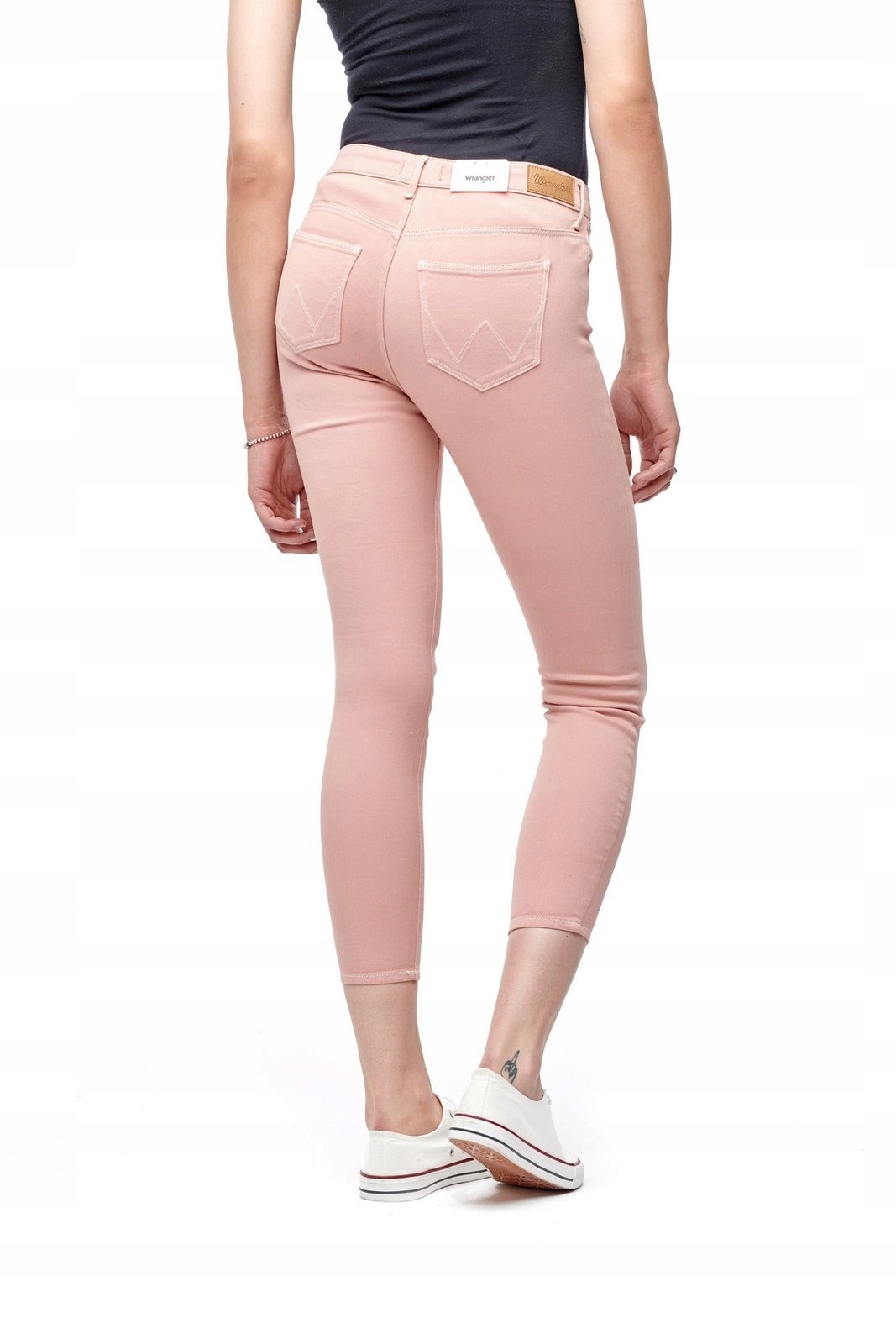 Dámské úzké nohavice džíny Wrangler Skinny Crop Paradise Pink W28MJTXLD 30/34