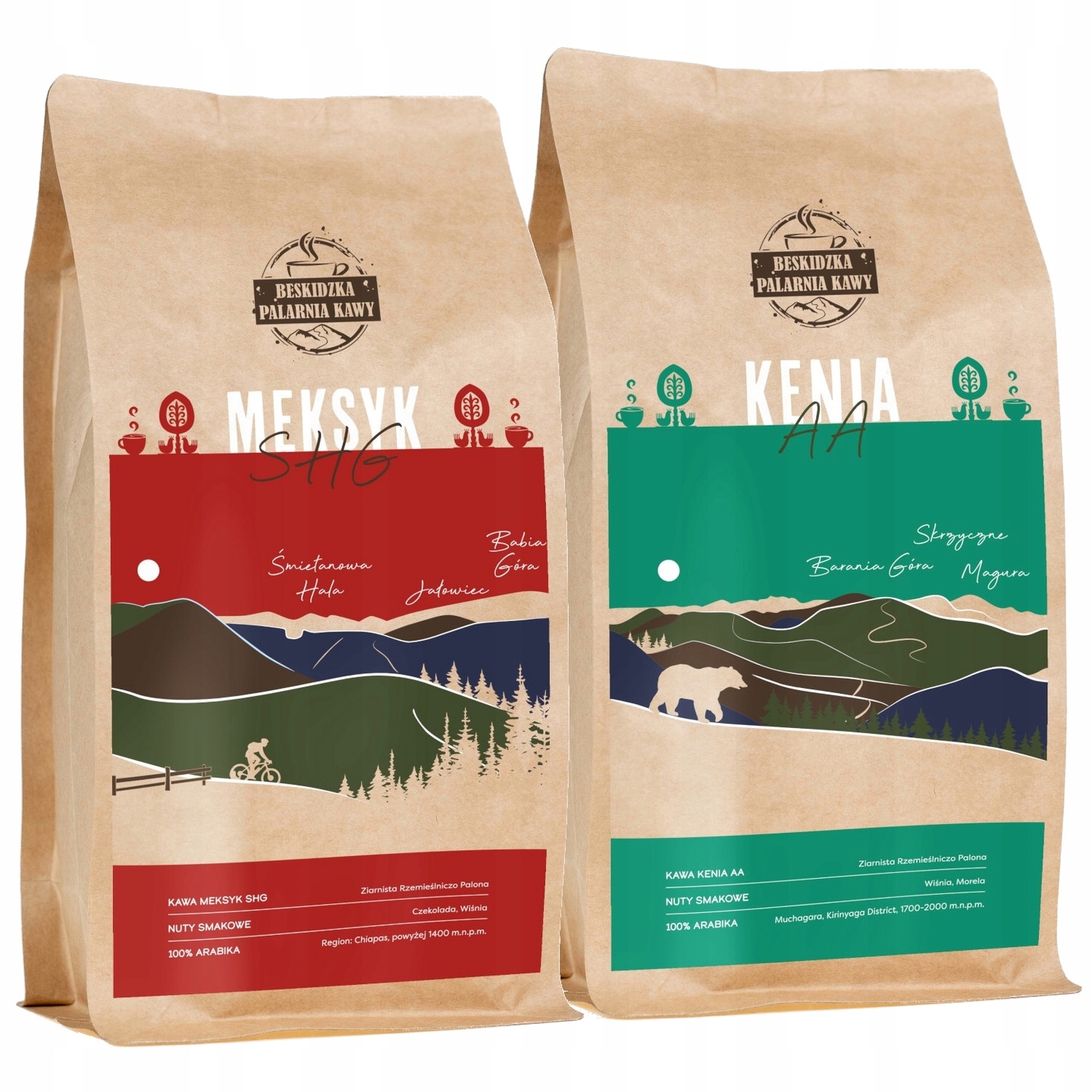 Levně Čerstvě Pražená Káva Zrnková Mexiko Shg 500 g Keňa Aa 500 g 100% Arabica