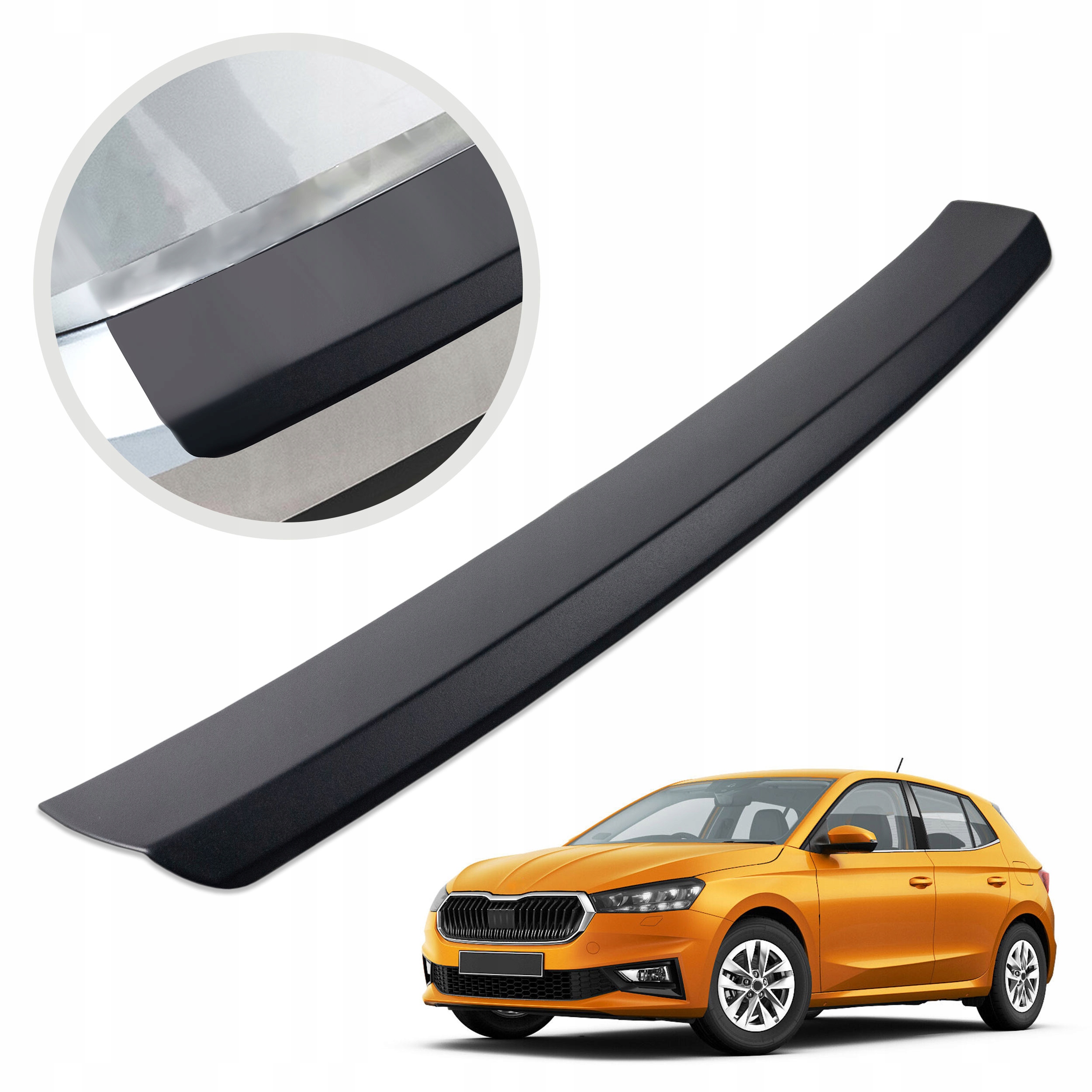 Ochranná lišta na zadný nárazník pre Skoda Fabia 4 2021- Hatchback Abs