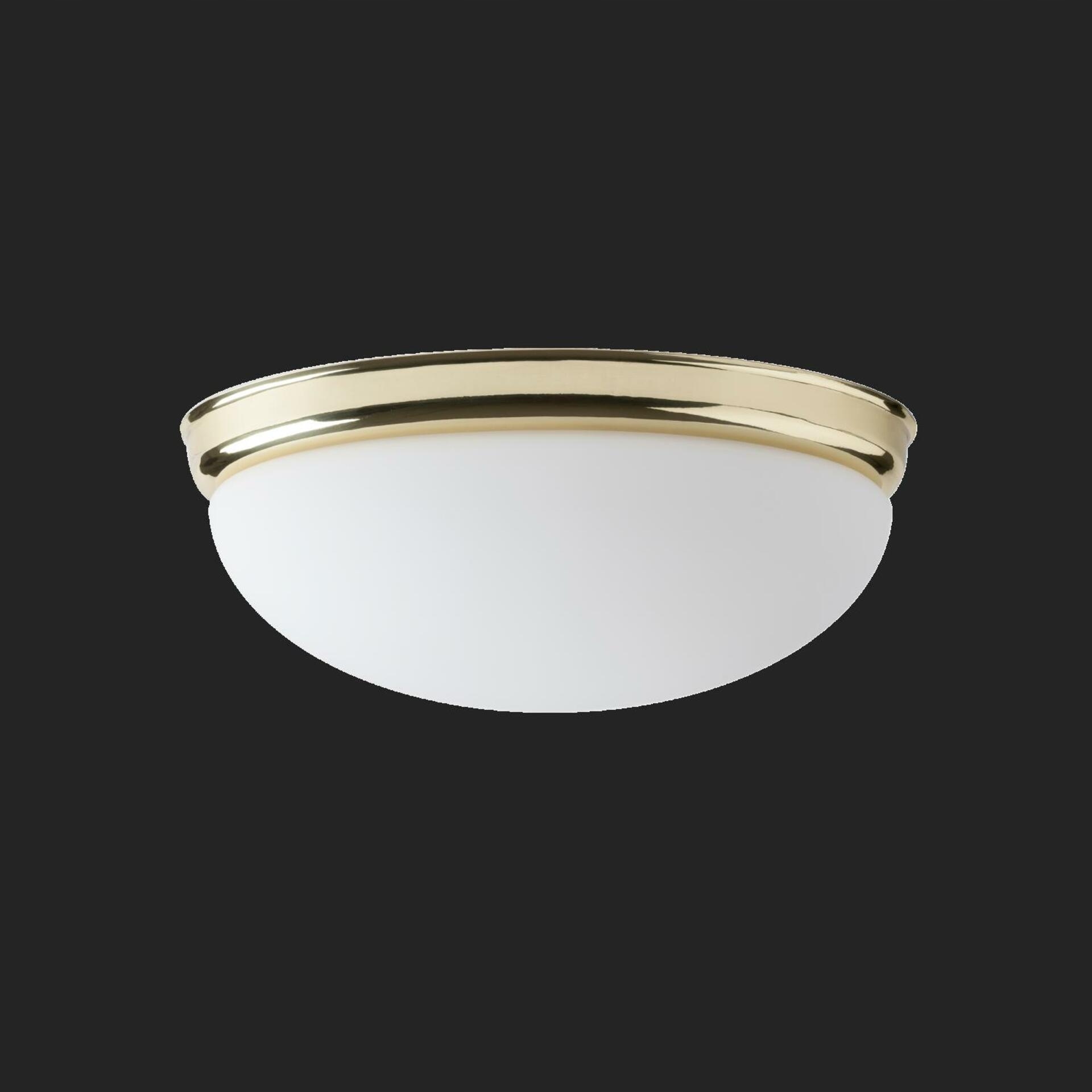 Osmont 41655 Alma D1 stropné/nástenné sklenené svietidlo mosadz leštená biel