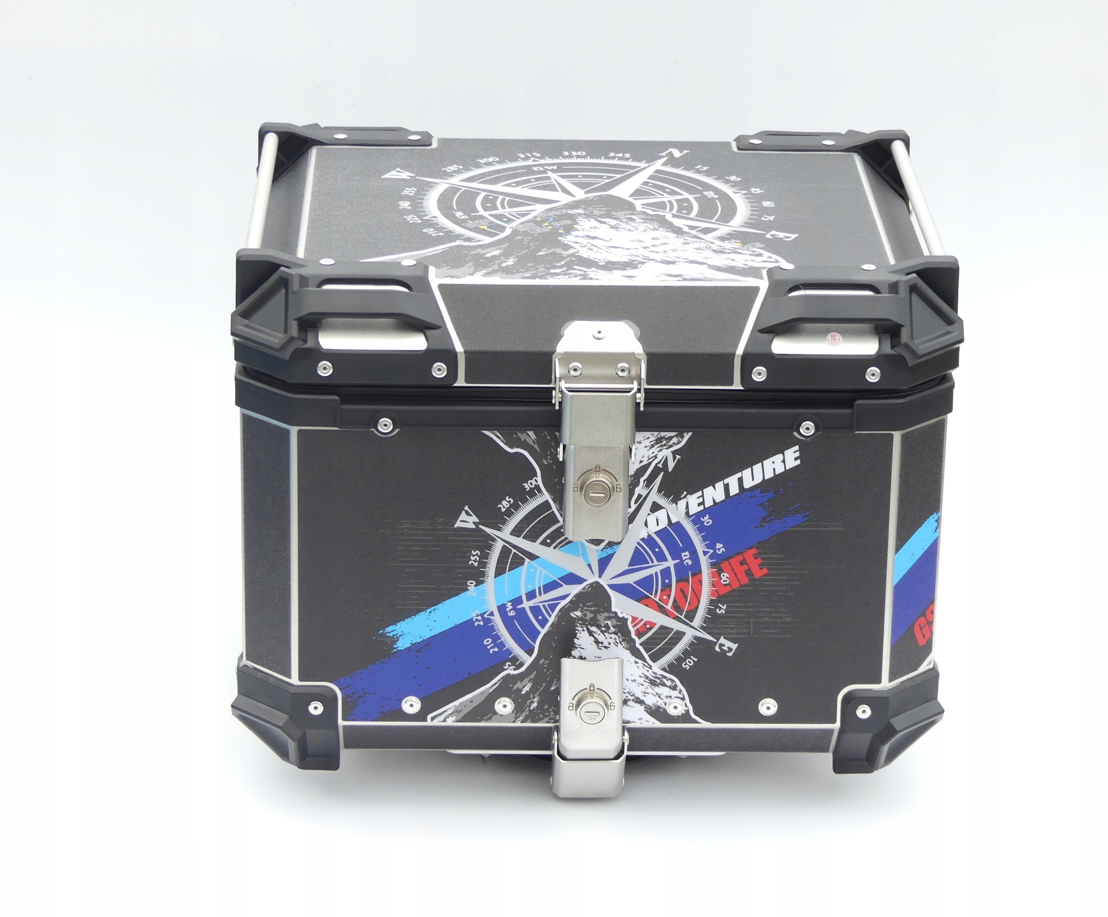 Aluminiový Centrální Kufr 55L Deska, polstrování, 2x klíč Uv dýha