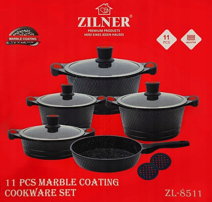 ZESTAW GARNKOW Z POWŁ. MARMUR. ZILNER ZL-8511 Marka Zilner