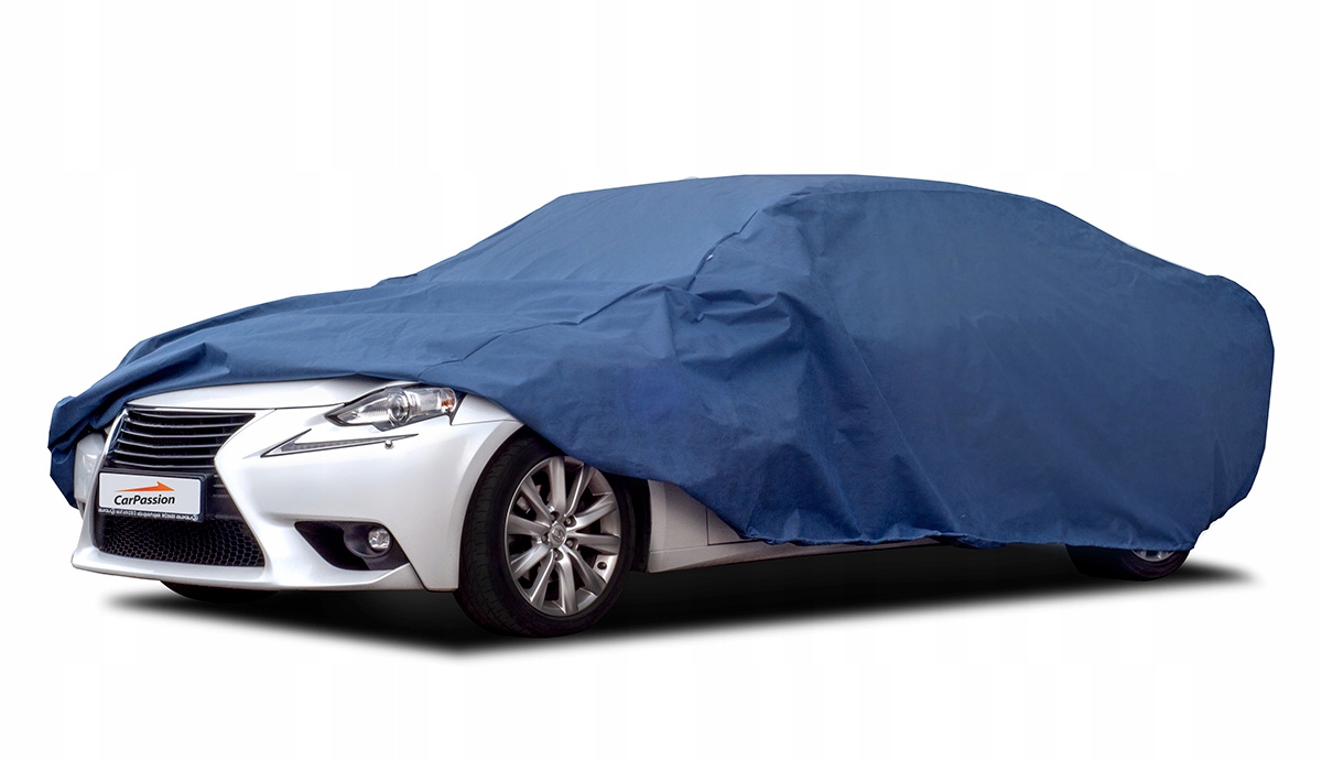 Poťah na auto CarPassion Premium, veľkosť L 425-470 cm, modrý