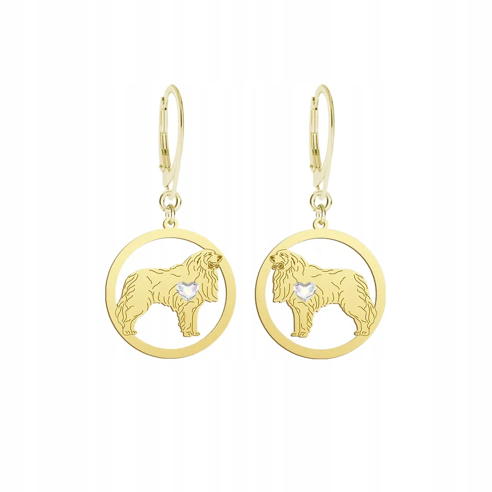 Náušnice Zlaté s psem Pyrenejský horský pes 925 Šperky Gravírování Bonus