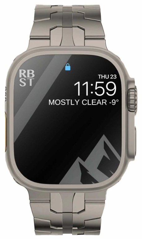 Pasek Bransoleta Tytanowa Do Apple Watch Ultra 1 2 3 49MM Szkło Hartowane