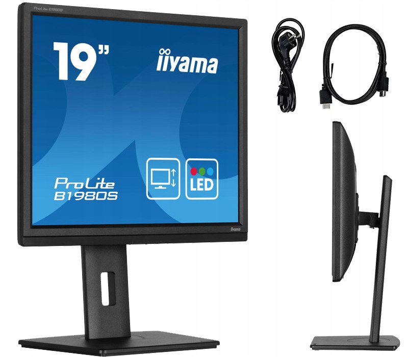 Monitor iiyama ProLite B1980S-B1 19 Tn Led 54 1280x1024, Has, Hdmi, Dp,